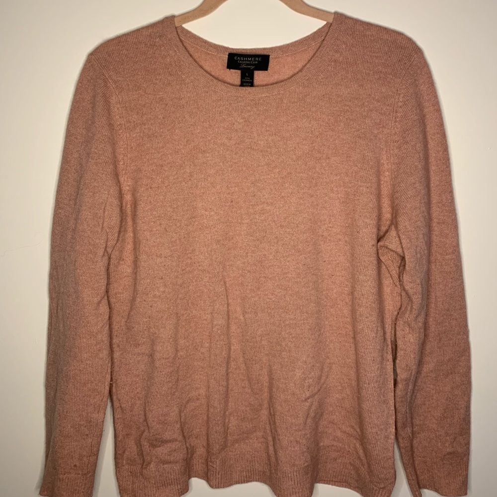 100% Cashmere Blush Pink Sweater